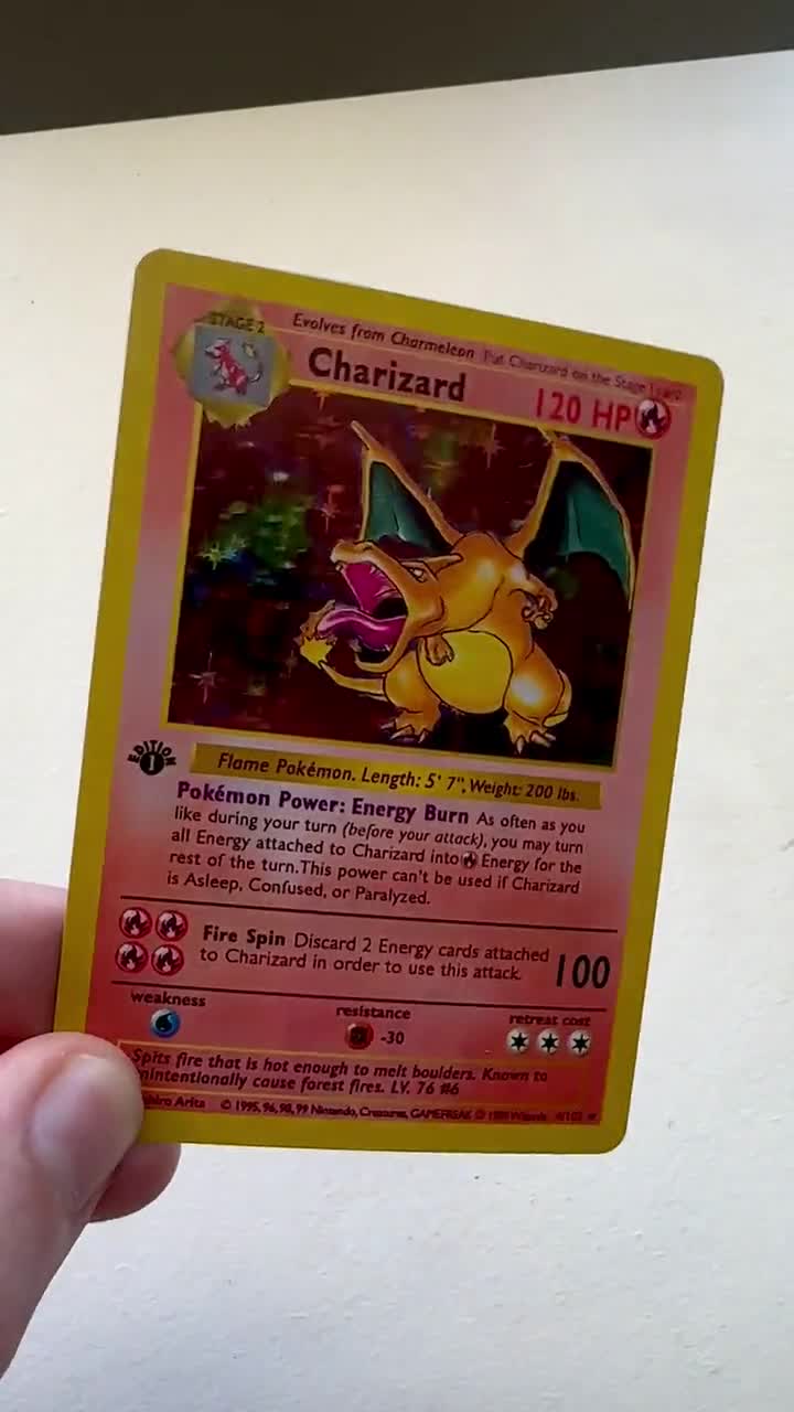 Proxy Charizard Holo 1st Edition Shadowless Pokemon Card Base Set
