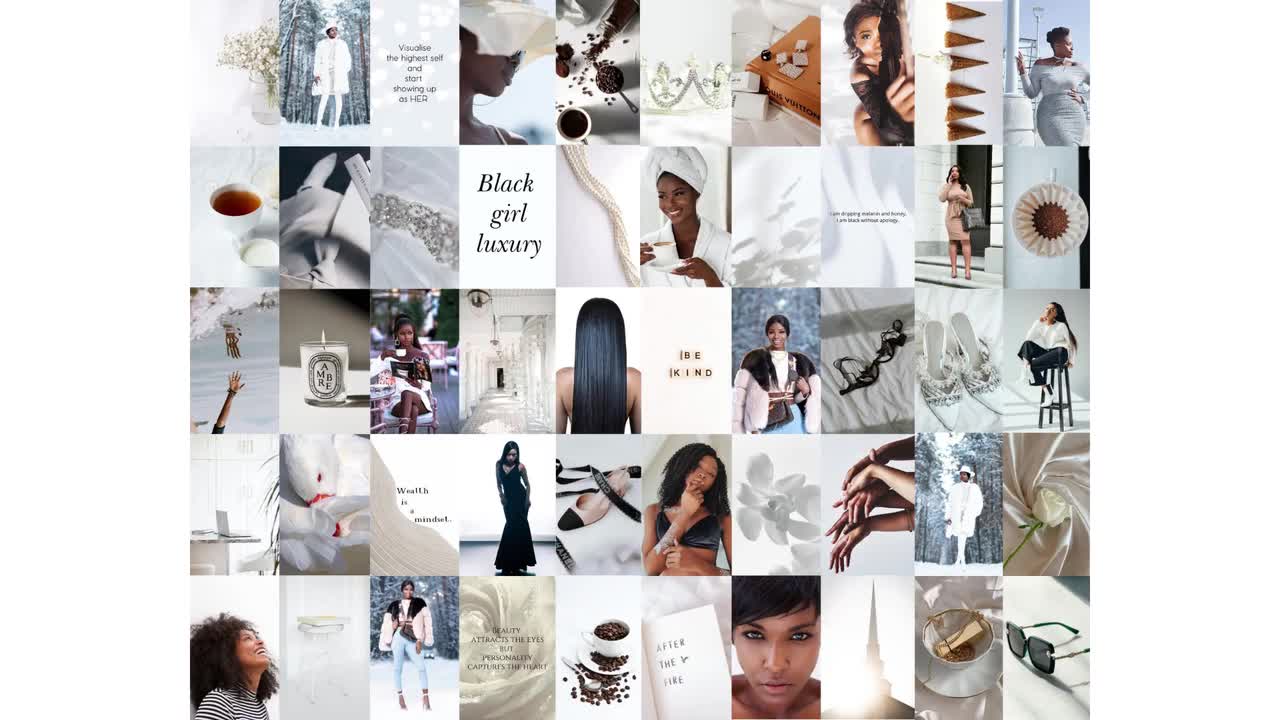 Luxury Fashion Black Woman Trendy Aesthetic Wall Collage, 56% OFF