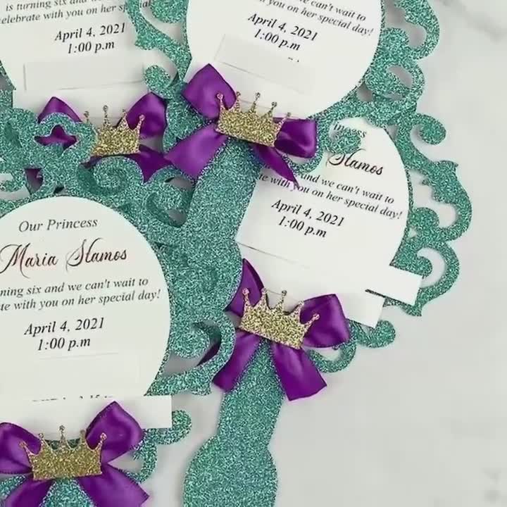 Jasmine Invitations, Princess Invitations, Mirror Invitation, Arabians  Party, Moroccan Birthday