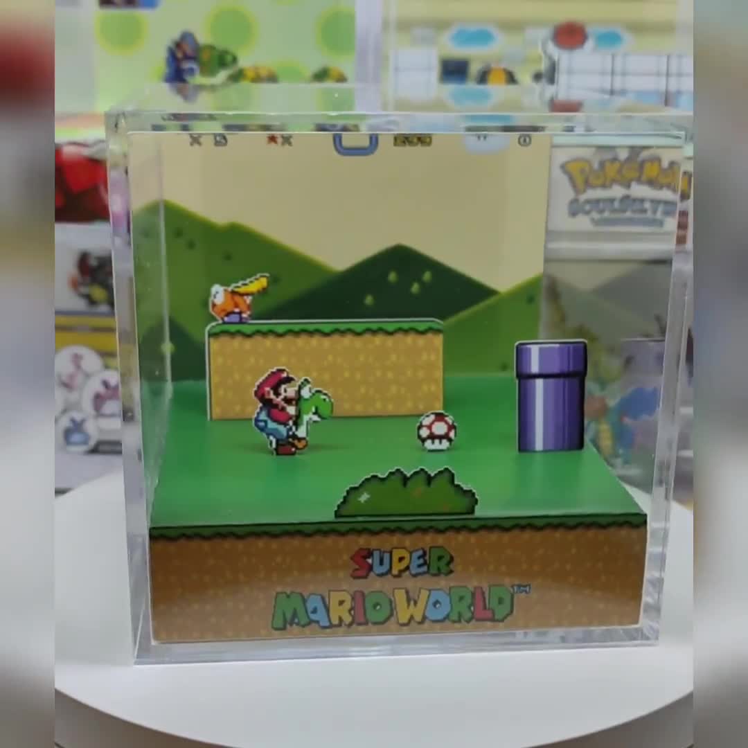 Paper Mario Thousand Year Door 3D Diorama Cube Glitz Pit 