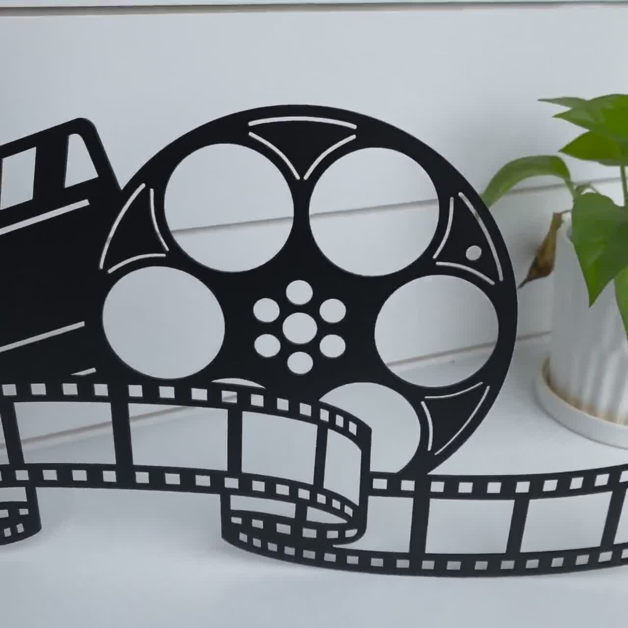 Movie Reel, Film Strip, and Hollywood Clapboard Metal Wall Art Theatre Room  Art Movie Decor Gift for Actor Movie Maker Theater Decor 