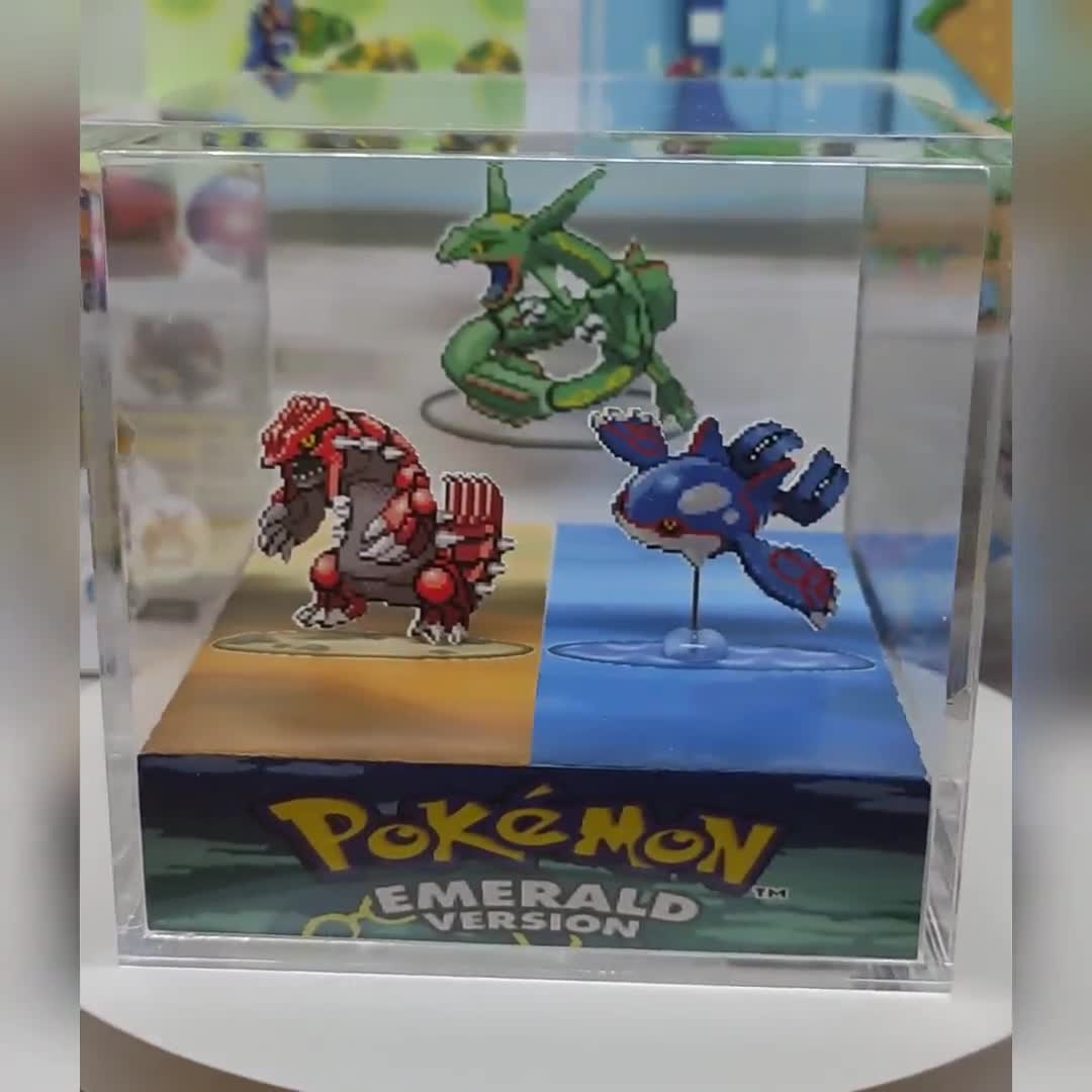 Pokemon Shiny Rayquaza Encounter Handmade Diorama - Gameboy Gaming