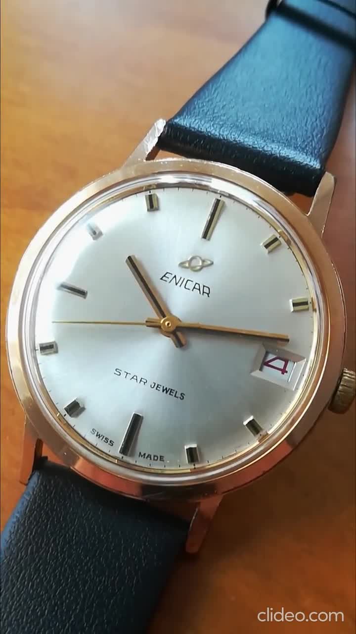 ENICAR Star Jewels Vintage Watch, 34 Mm, 1960s, Working and