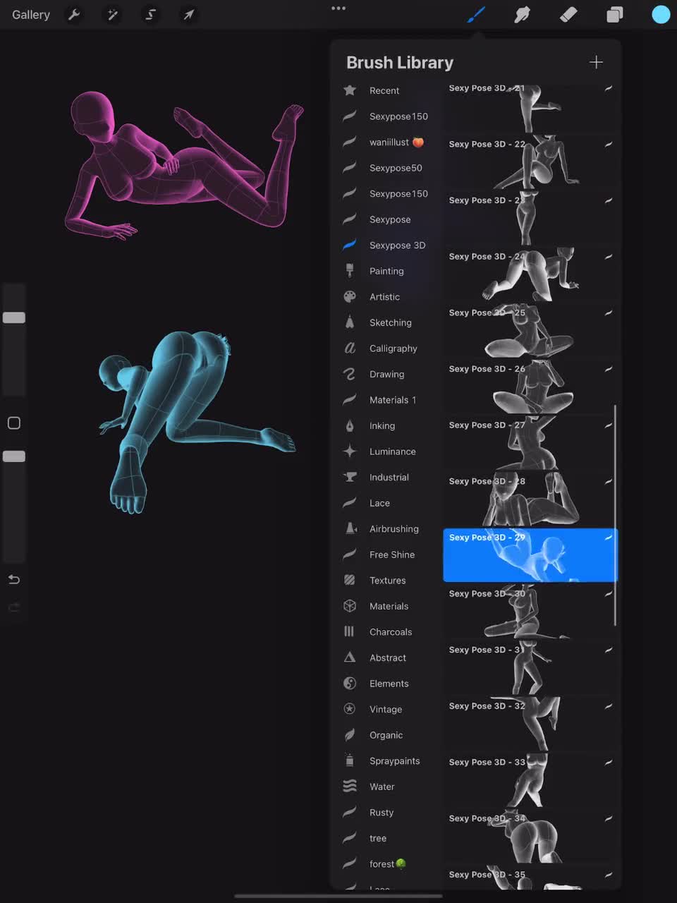 Free Romantic Body Poses for Procreate - LIBRIUM in 2023