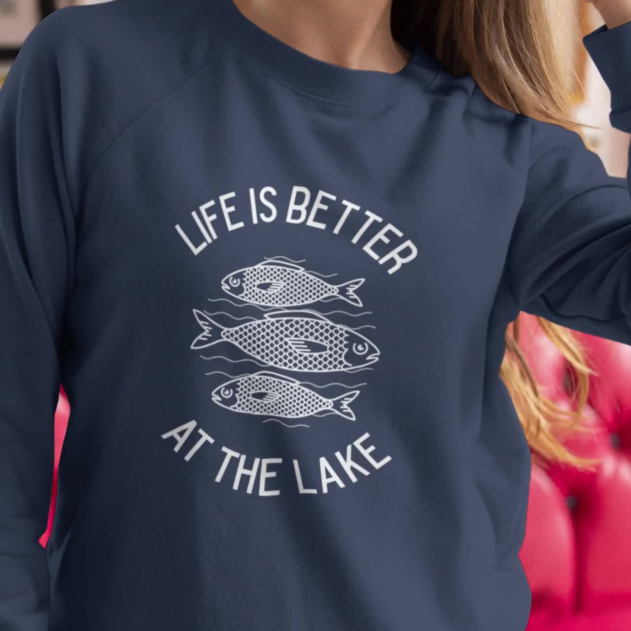 Life is Better at the Lake Shirt, Fishing Gifts for Men, Fishing Shirt  Women, Gift for Dad 