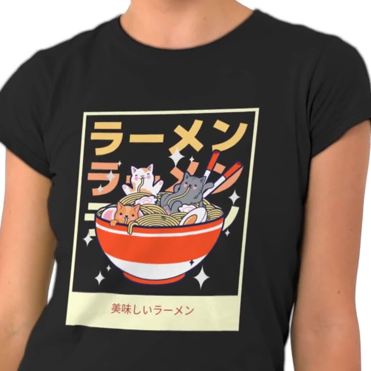 Cat Ramen Shirt, Cute Ramen Cats T Shirts For Women, Kittens Dad Tee, Gift  Cat Shirts For Men, Delicious Japanese Ramen Noodles