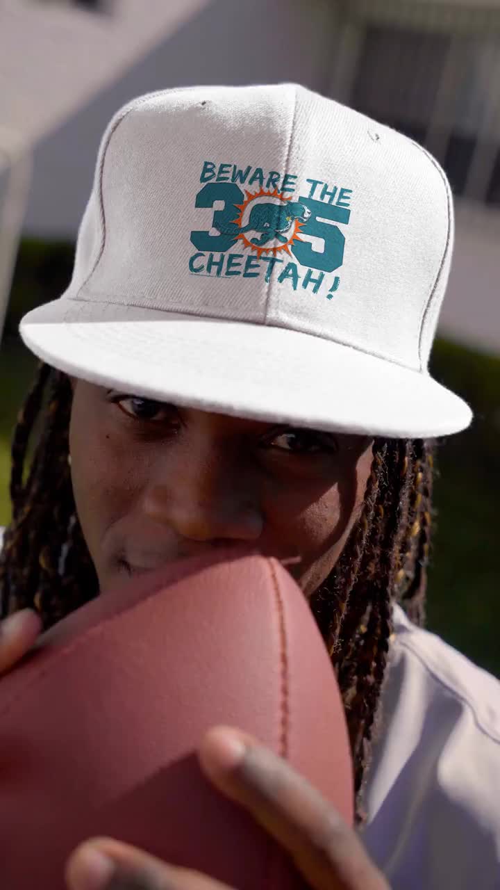 Miami Dolphins Tyreek Hill Cheetah Snapback Hat