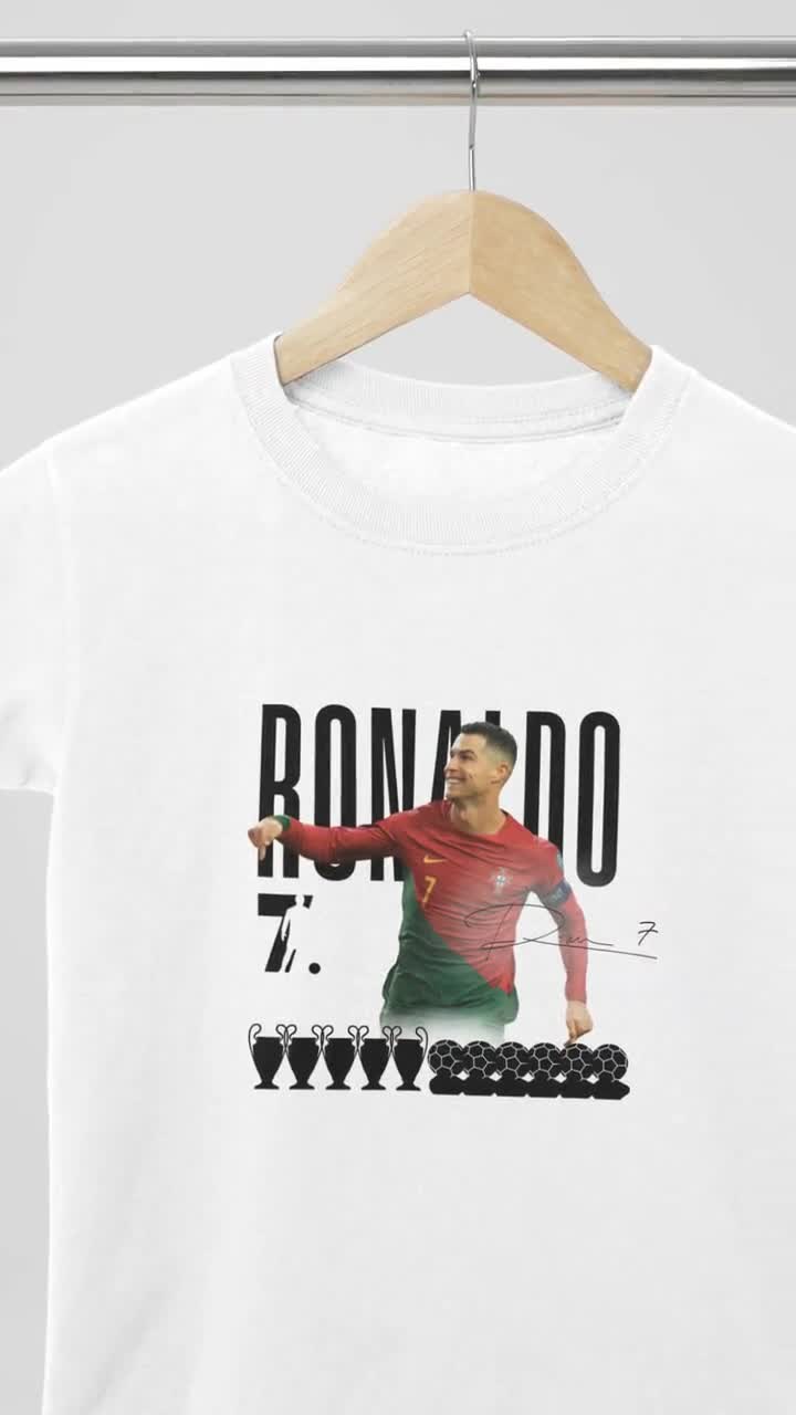 Cristiano Ronaldo T-Shirt, Portugal EURO Shirt, Soccer Player Gift, Vintage Tee Retro Soccer Kit, Man United Real Madrid Al Nassr Jersey Kit video poster
