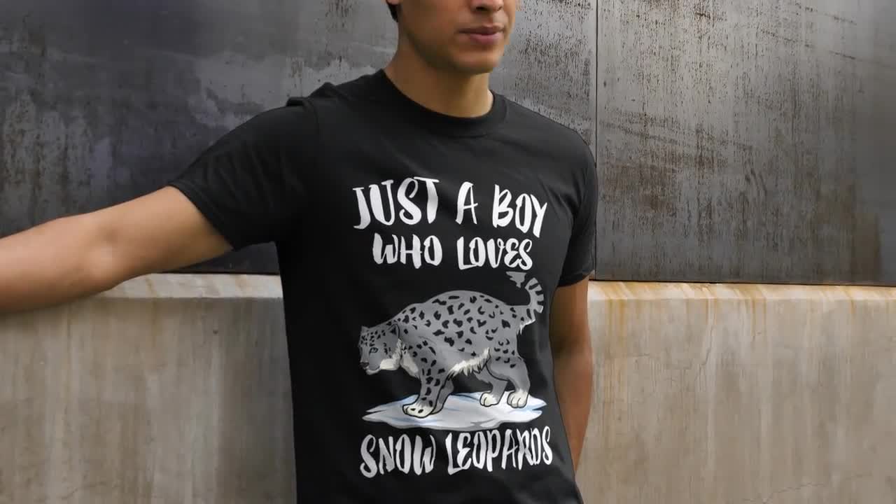 Just A Boy Who Loves Snow Leopards Shirt, Snow Leopard Lover Shirt