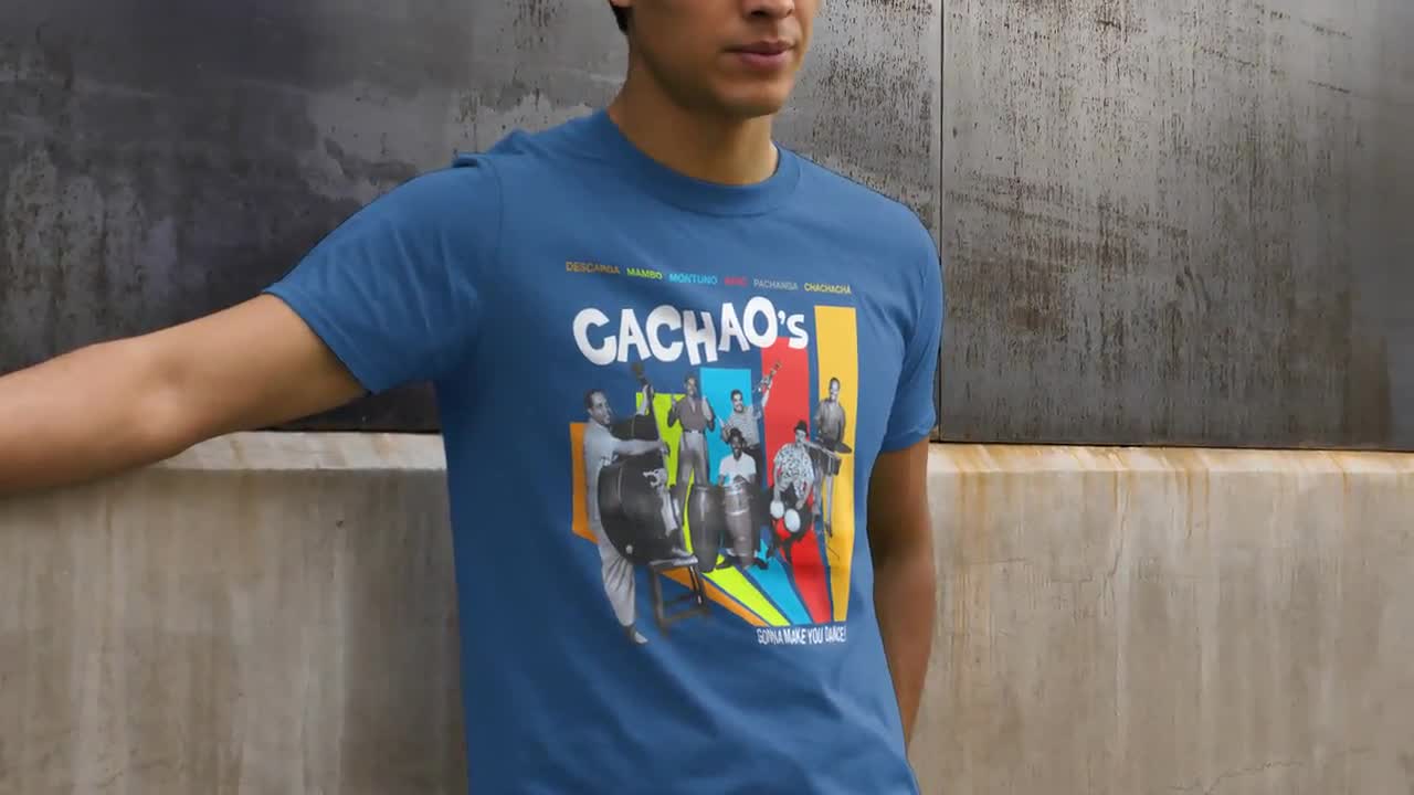Retro Band T Shirt, Vintage Latin Salsa Graphic Print