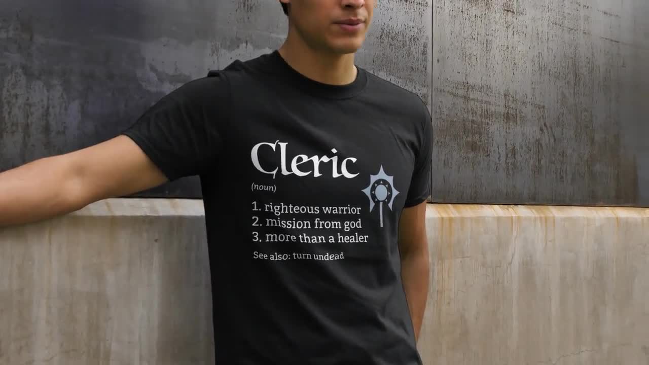 D&D Cleric Shirt | Dungeons and Dragons Class Definition Unisex T-Shirt