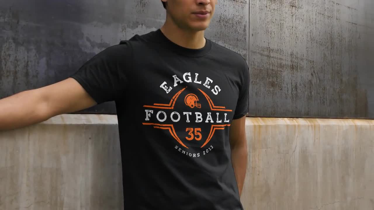 Men's Personalized Football T Shirt Custom Vintage Dad Gift Personaliz