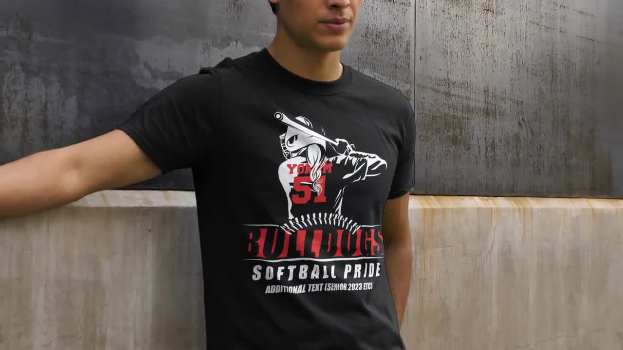 Men's Personalized Softball Shirt Batter Custom Player T Shirt Dad Sof