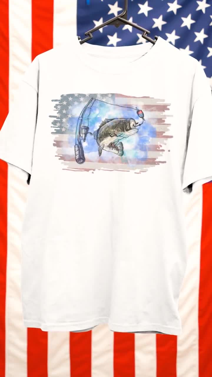 Fish American Flag Png, Fishing Lover, Fishing Sublimation Designs