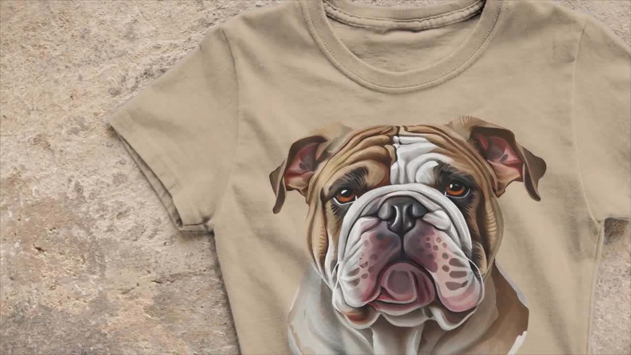 Good Ol' Bully English Bulldog Affectionate Loyal Loving Dog T-shirt WS714