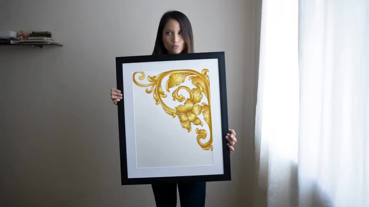 Gold Vintage Corner Borders Clipart, Ornate Frame Corners SVG