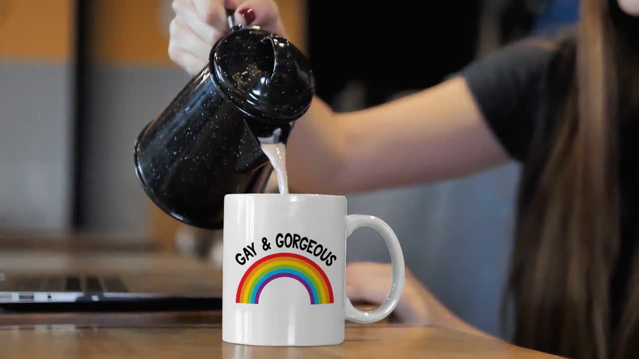 Gay Pride Coffee Mug | Rainbow Flag Mug | LGBT Mug | Gay Pride Gifts | Gift  for Him | Christmas Gift