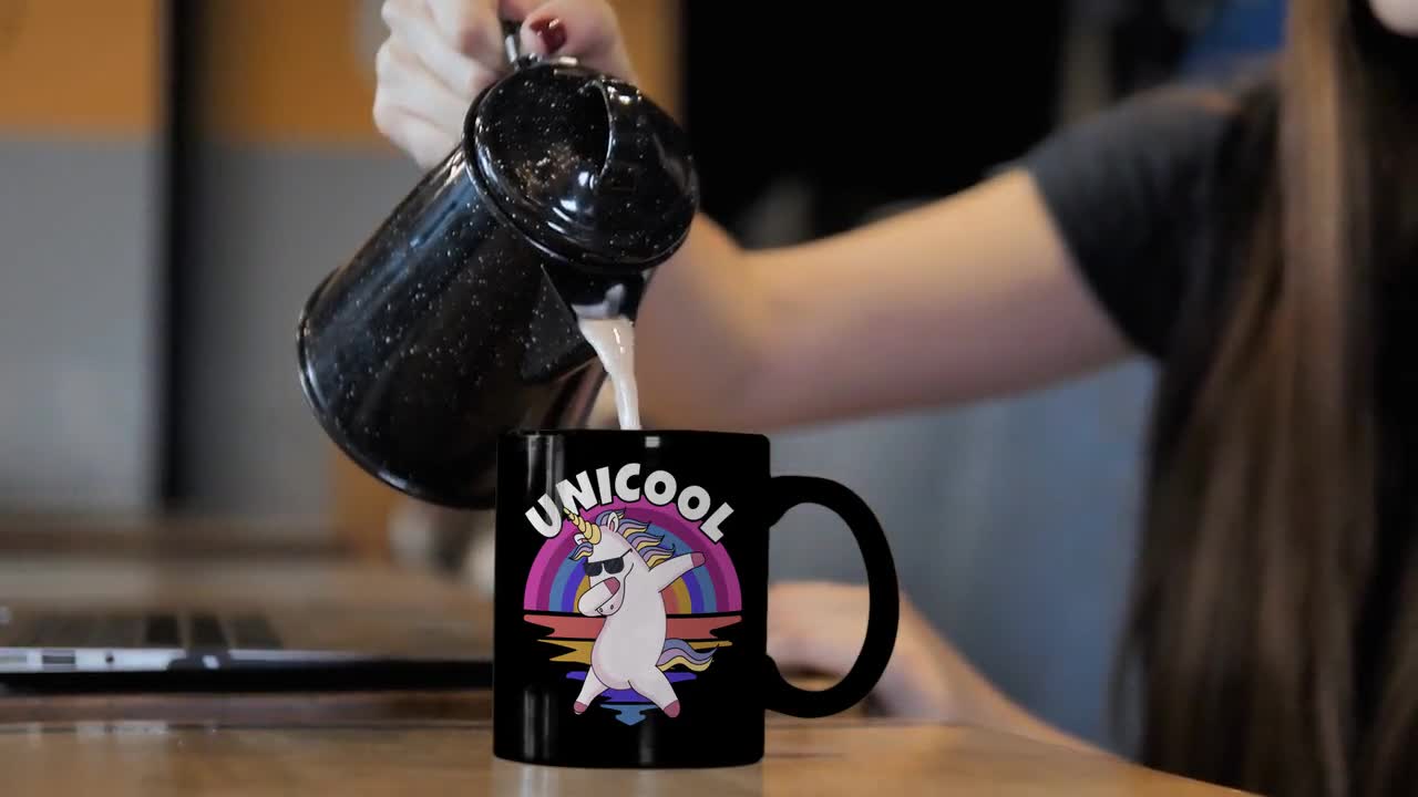 Tasse à Café Humoristique "Chasseur De Licornes" - #TeamSloth