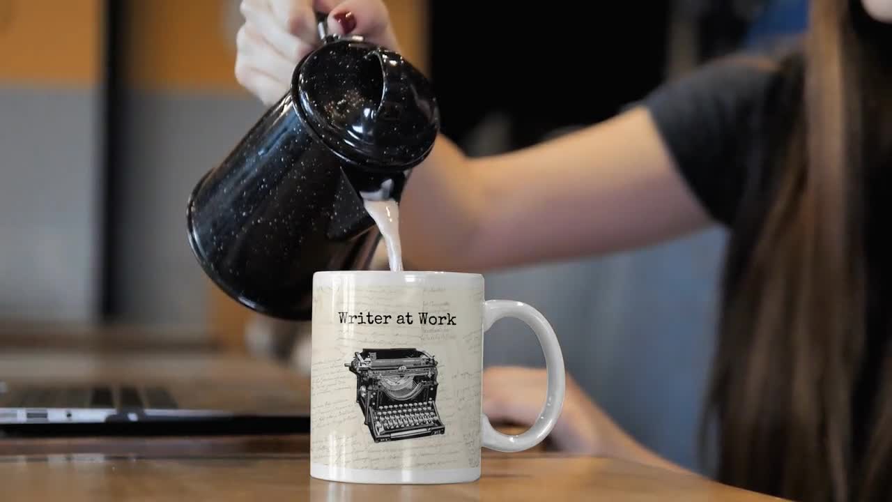 Writer at Work Mug - Writers Mug - Gift for Writers - Writer at Work Gift -  Literary Mug