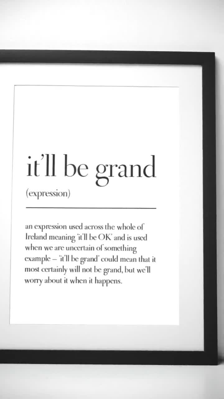 ITLL BE GRAND Definition Meaning Digital Download Printable Wall Art Itll  Be Grand Print Digital Download Print Quote Print 