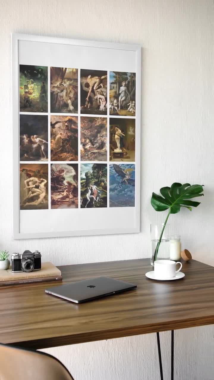 12 postales de Mitologías Extrañas, varios artistas: un conjunto de 12 postales artísticas de reproducción - tarjeta fotográfica mate de 300 g/m² de primera calidad video poster