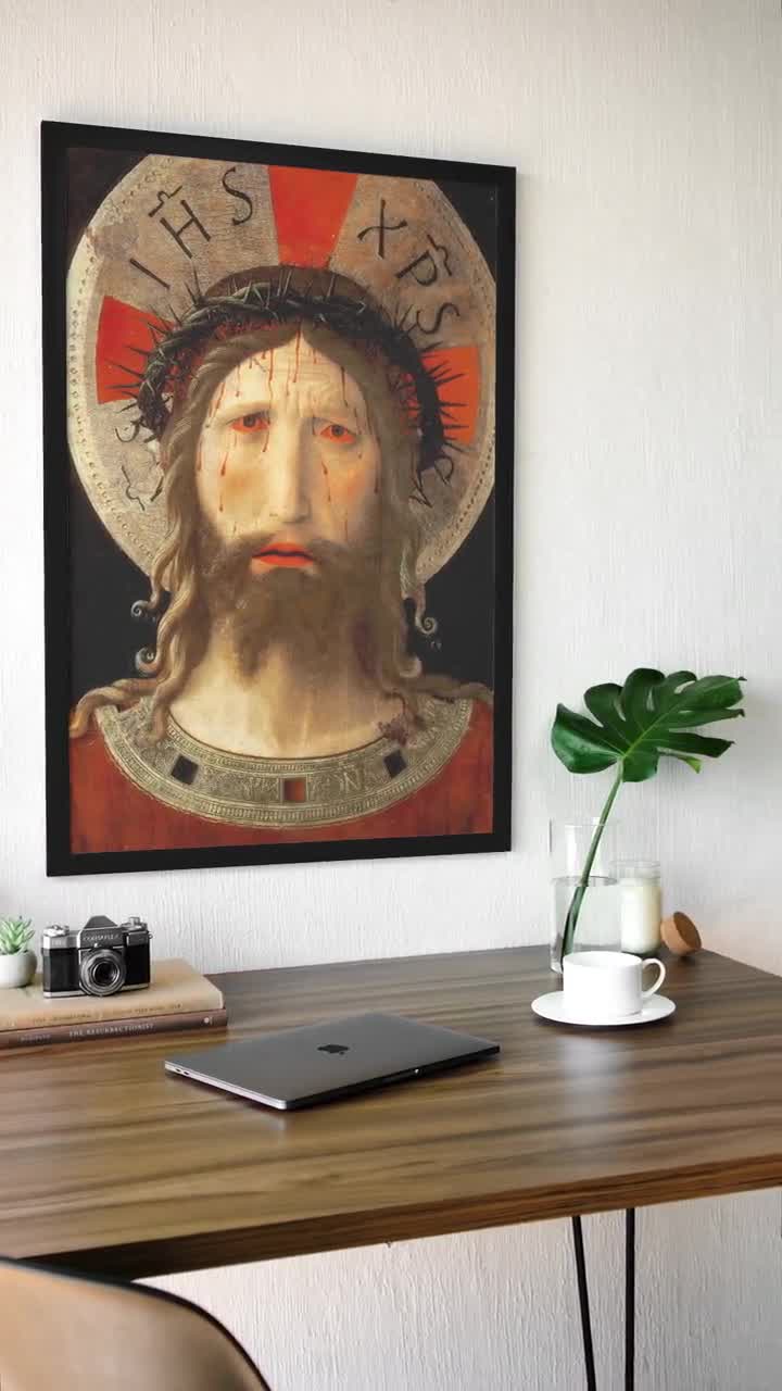 フラ・アンジェリコ：茨の冠を戴くキリスト - ヴィンテージ宗教美術