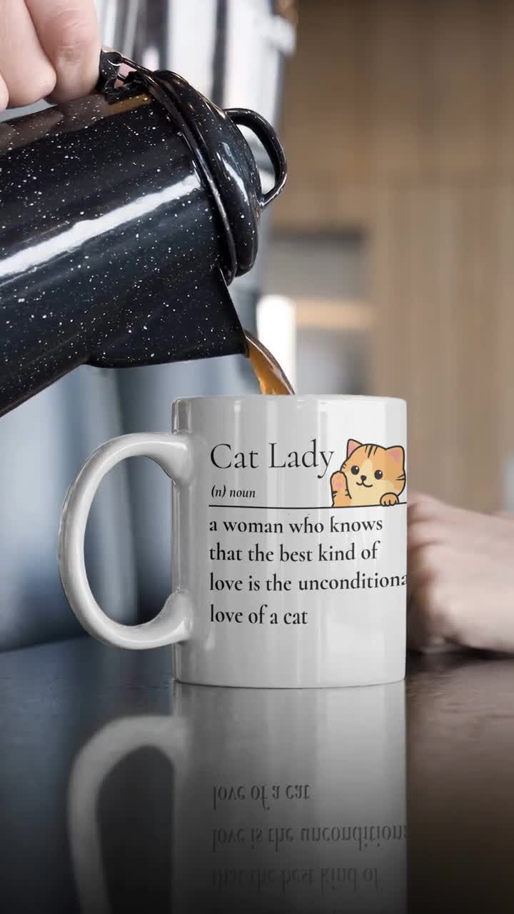 Tazza da caffè Cat Lady Una definizione di amore felino Regalo per