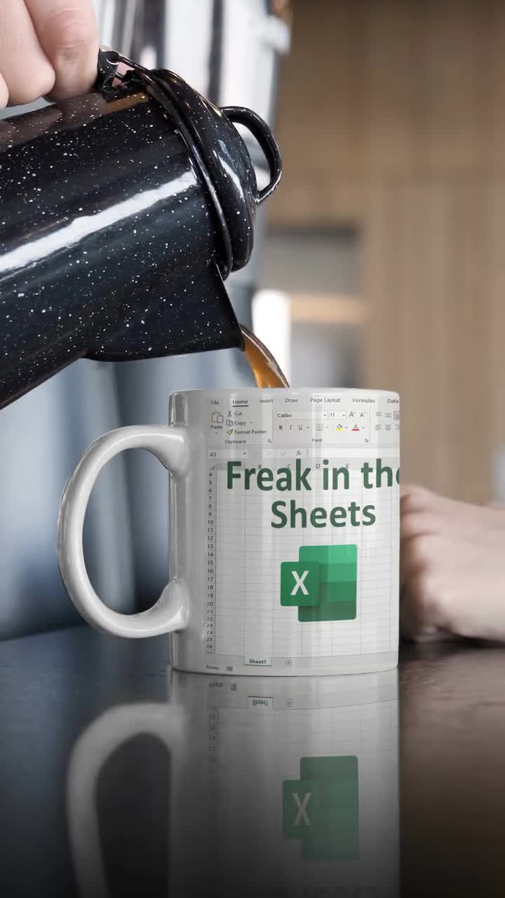 Freak in the Sheets Mug Funny Freak in the Sheets Excel Mug Gift