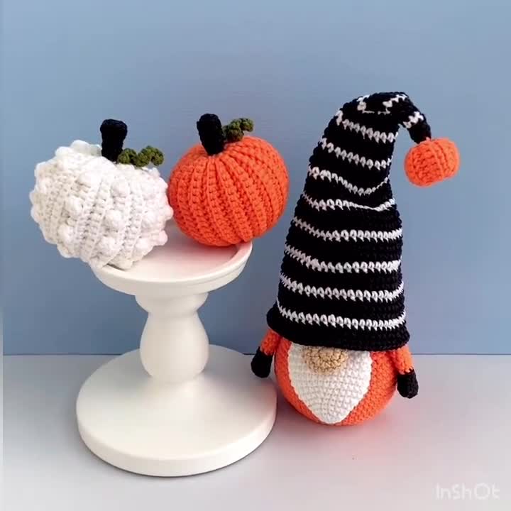 Patrón De Gnomo De Llavero De Calabaza De Crochet, Patrón De Acción De Gracias De Crochet - España