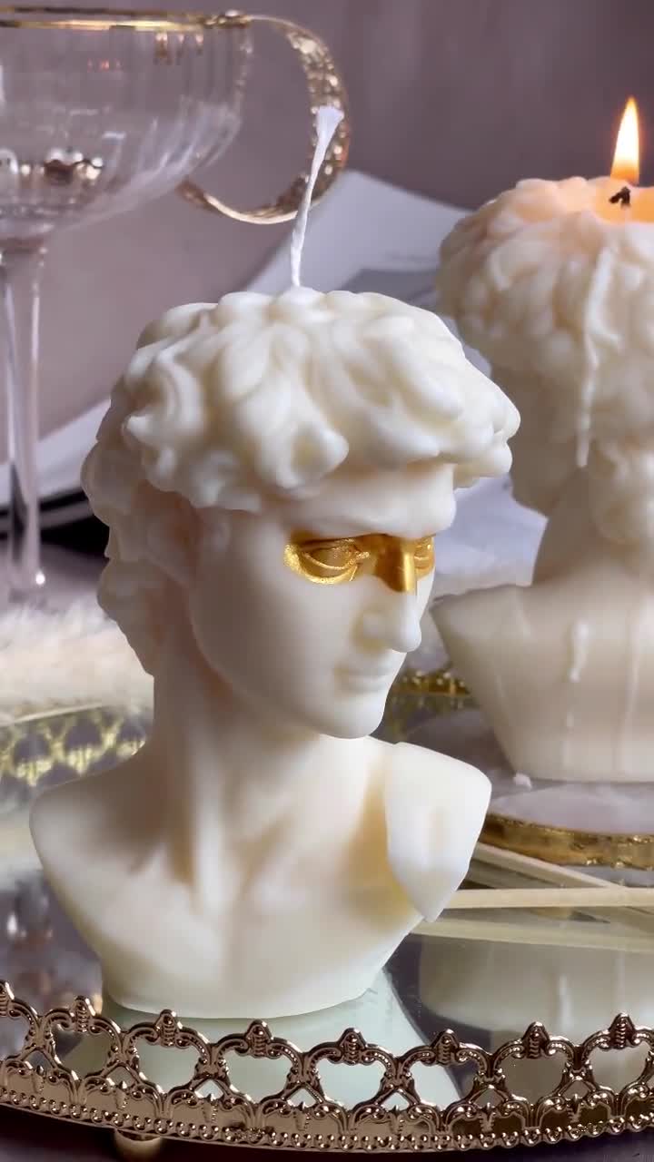 David Bust Candle (13 cm) - Statue Candle - David Kerze - Goddess Candle -  Homemade Candles - Statue Decoration - David Head - Body Candle