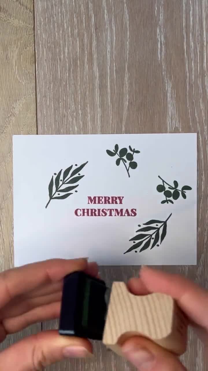 オアシス クリスマス ラバースタンプセット – ボヘミアン ボタニカル