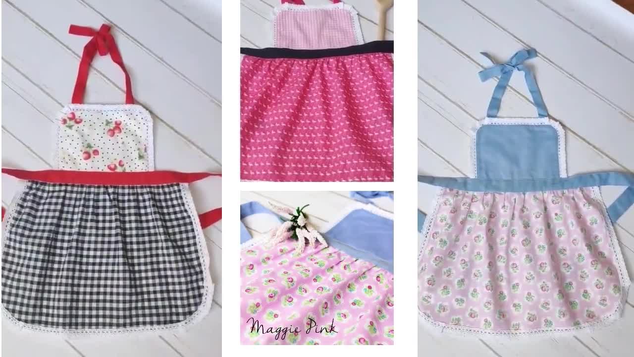 Mommy & Me Rosy Pink Polka Dot Ava Apron Set