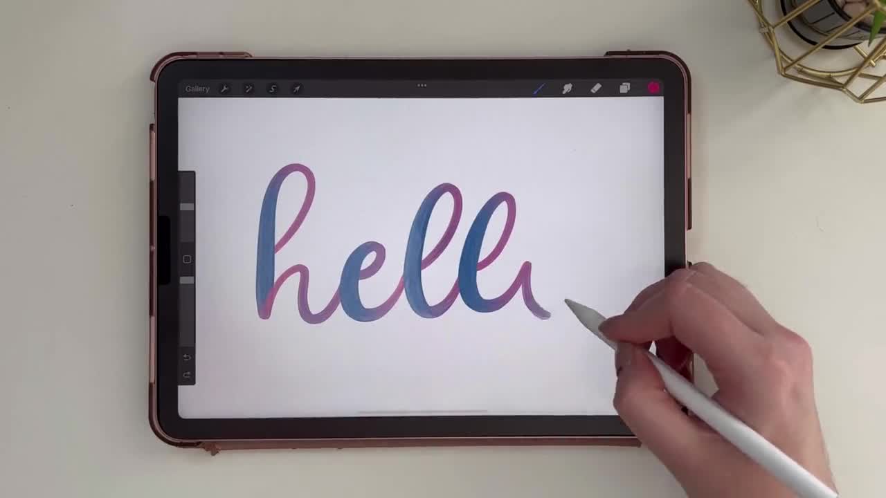 Modern Calligraphy Brush - iPad Lettering