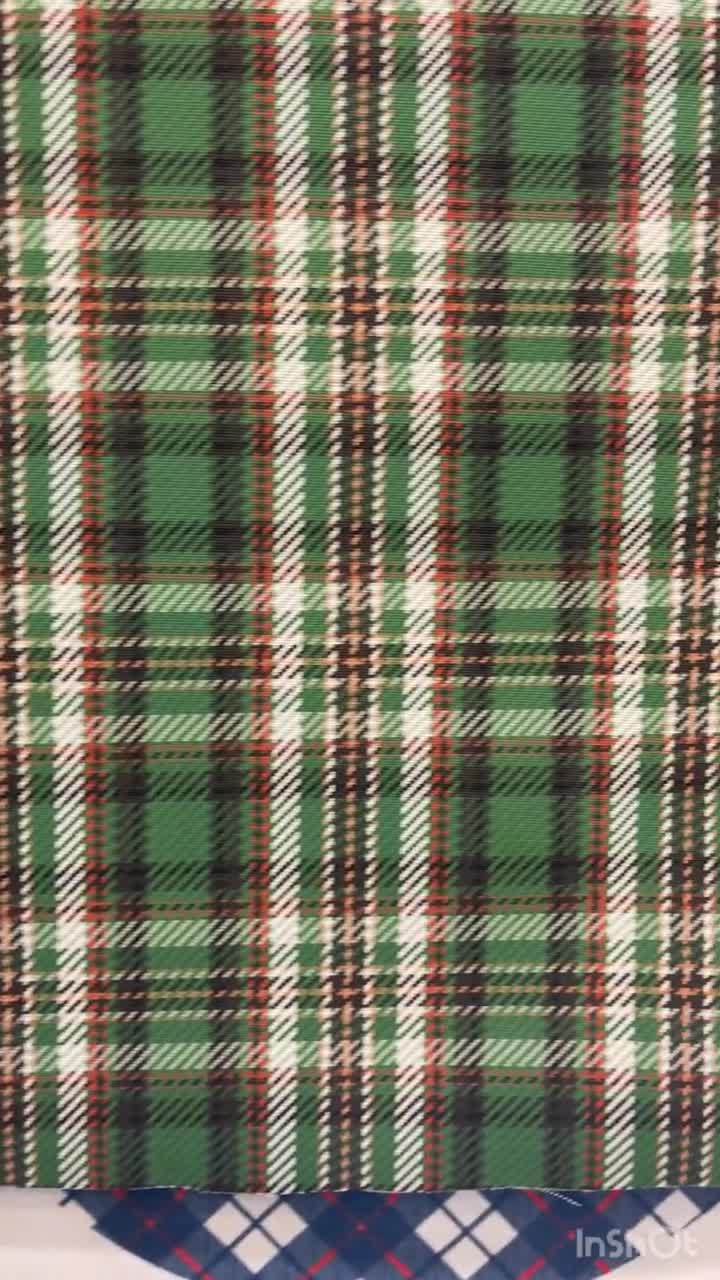 Green Plaid Pattern Upholstery Fabric by the Meter, Christmas Home Decor  Fabric, Indoor Outdoor Fabric, Digital Printed Fabrics 