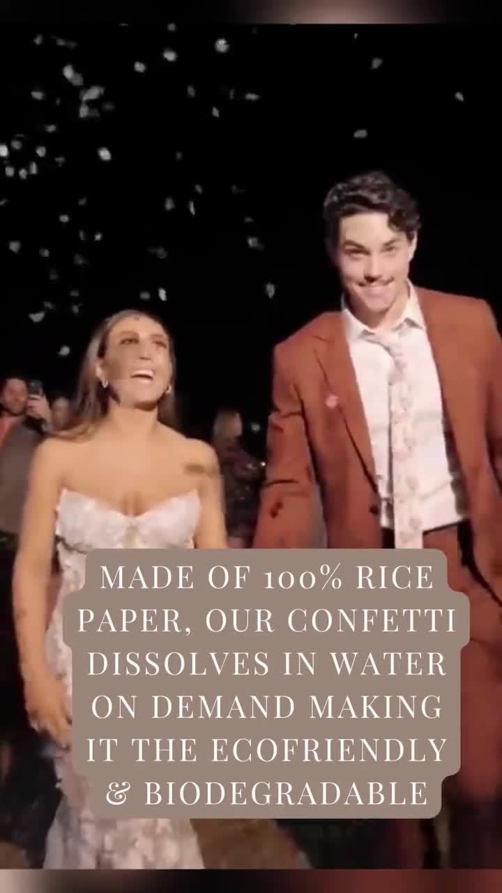 White Rice Paper Dissolving Confetti - Biodegradable Wedding Favors —  Ultimate Confetti
