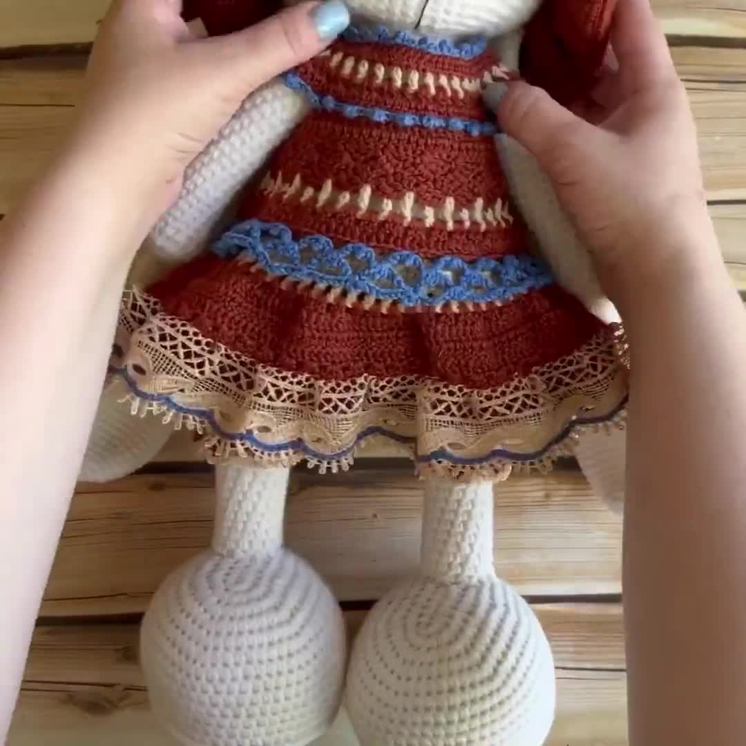 Madlen crochet outfit only. pattern by Irina Tarasova. pdf crochet bunny  spring or summer girl amigurumi