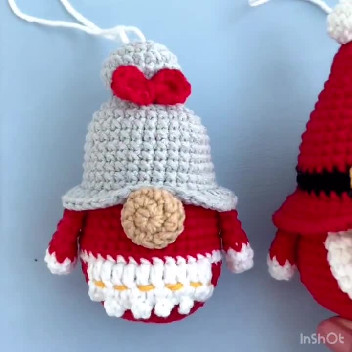 Christmas gnomes Santa Claus & Mrs Claus crochet PATTERN. Cr