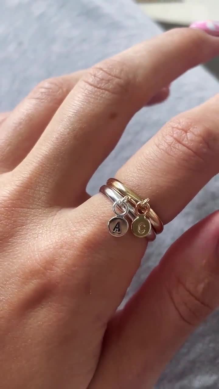 Medallion Pandora Love Script Ring Charm Ring, Dangle Ring