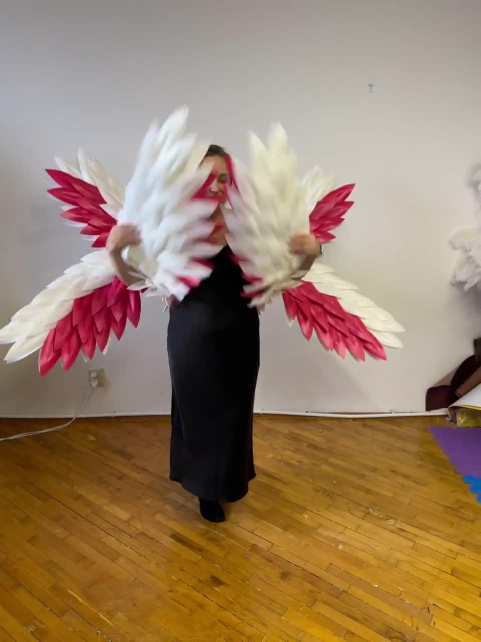 白赤トリプル羽衣装セラフィムコスプレハロウィン衣装悪魔悪魔