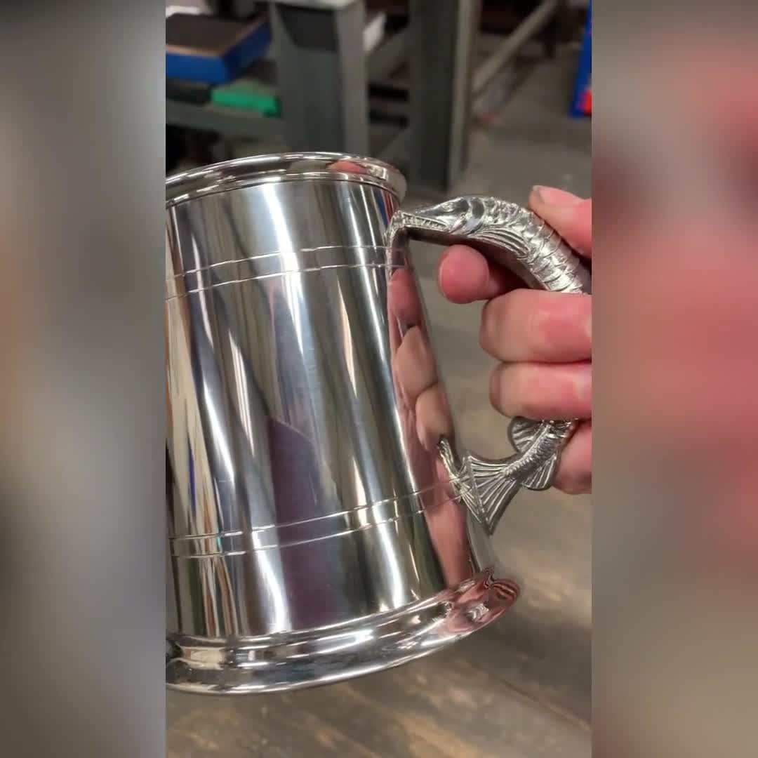 Fishing Gift Pewter 1pt Tankard Great Fishing Weight Records Gift