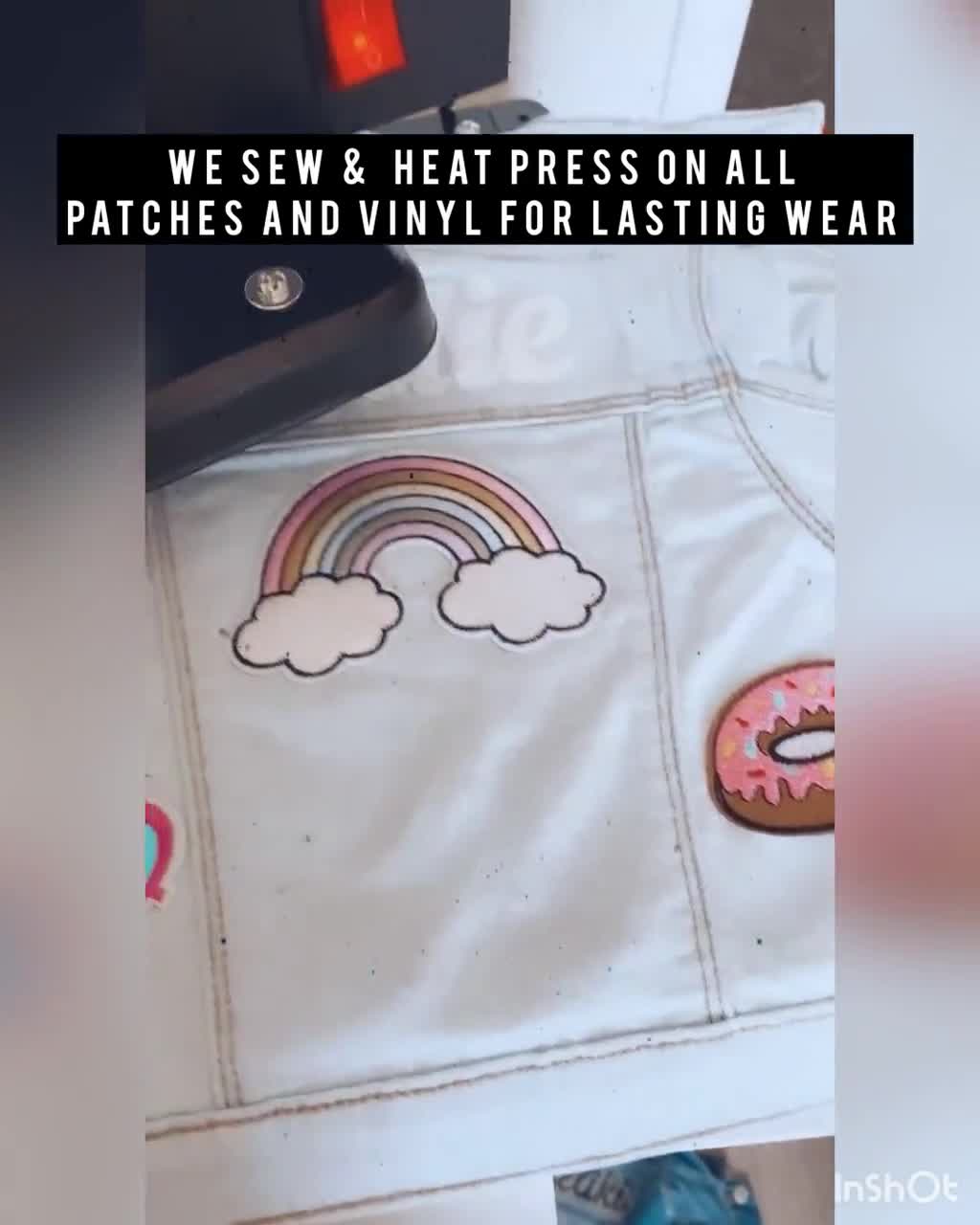 Custom Kids Denim Jacket: Personalized Name & Patches, Handmade Toddler Fashion video poster