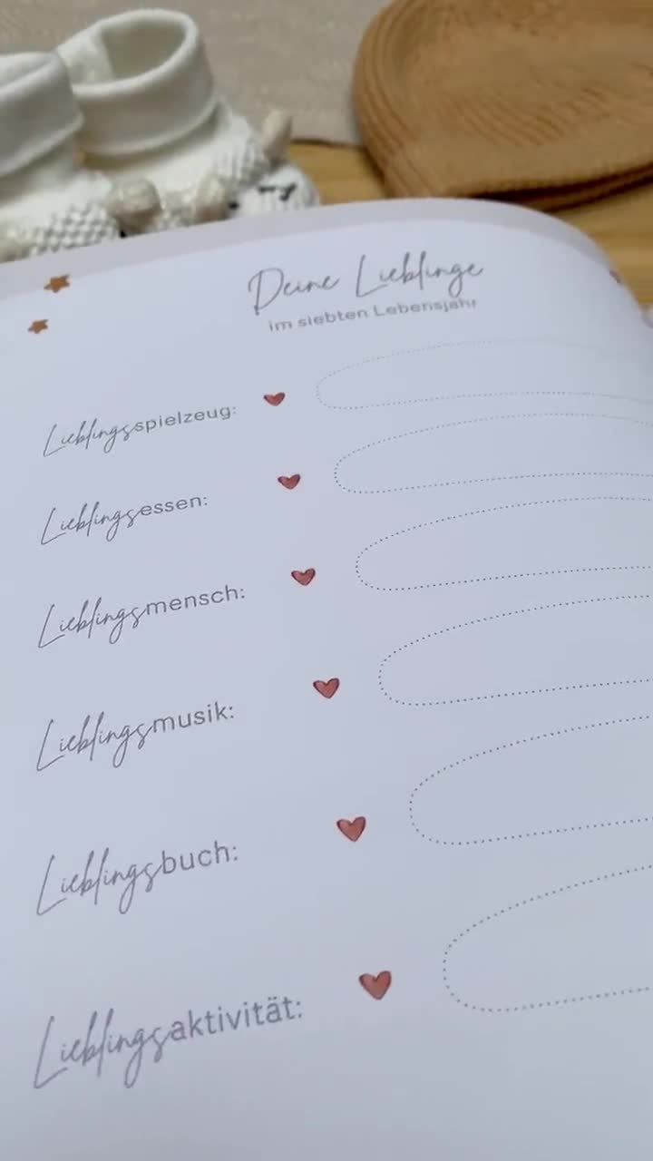 MeinBaby123® Álbum De Bebé De Alta Calidad Chapado En Oro | Regalo De