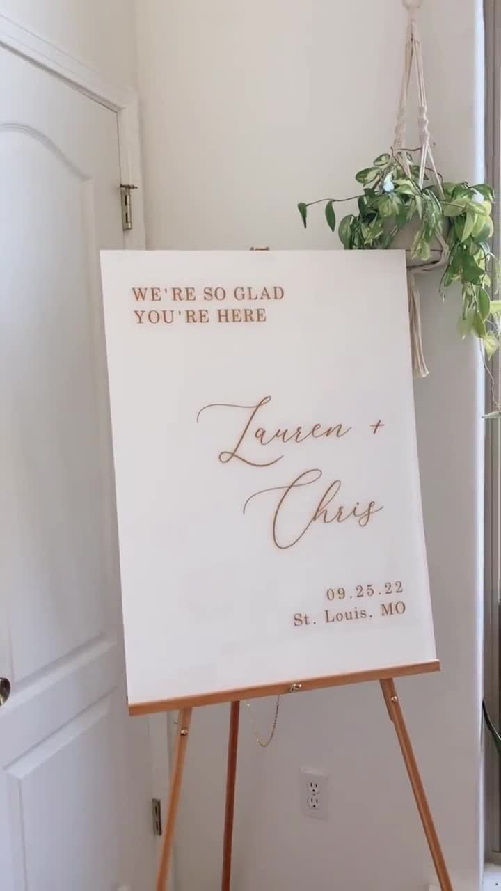 Order Of Events Wedding Sign Acrylic