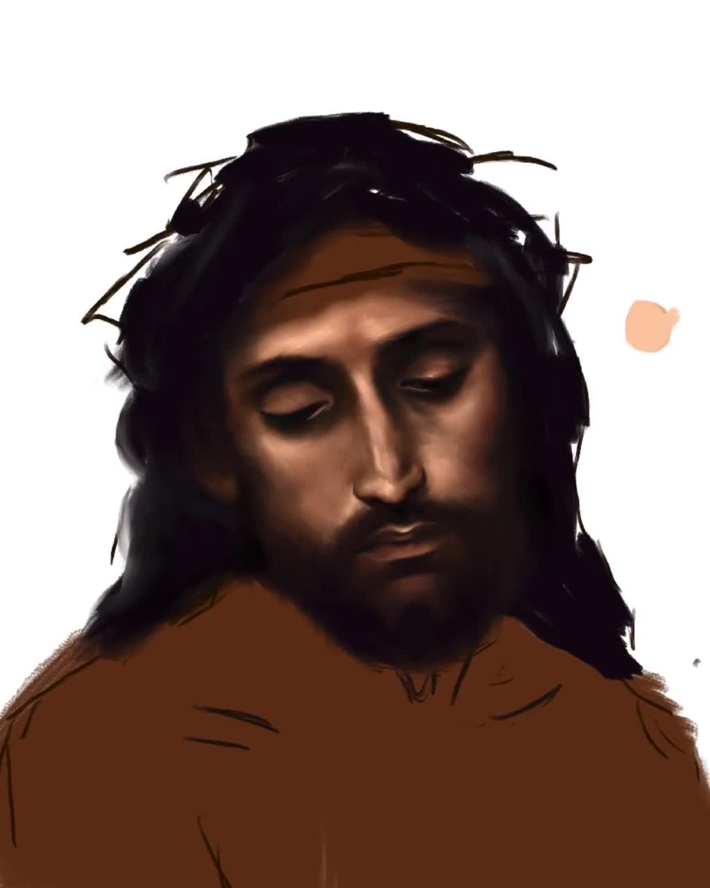 Reproducción del arte de la lona del Santo Rostro de Jesús