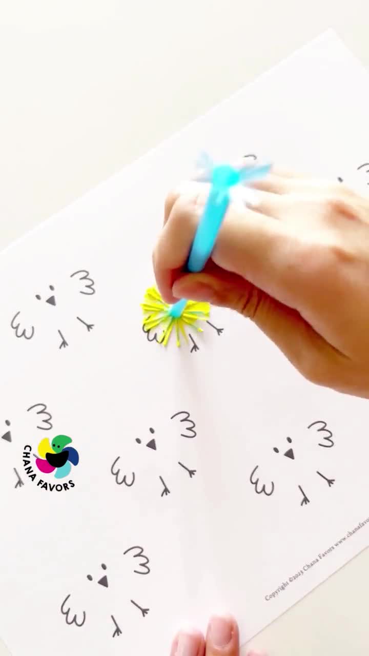 Chick Stamp Art Printable Fun Stamping Activity for Kids Hand Pressure  Control With Stamps Unleash Your Child's Artistic Skills 