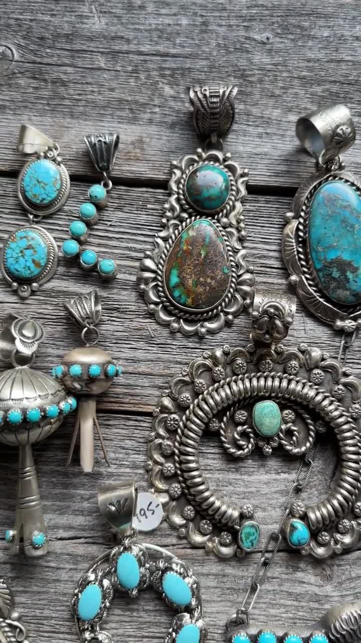 る*る様 navajo indian jewelry Sterling Silver & Turquoise Earrings -Navajo (35bc63