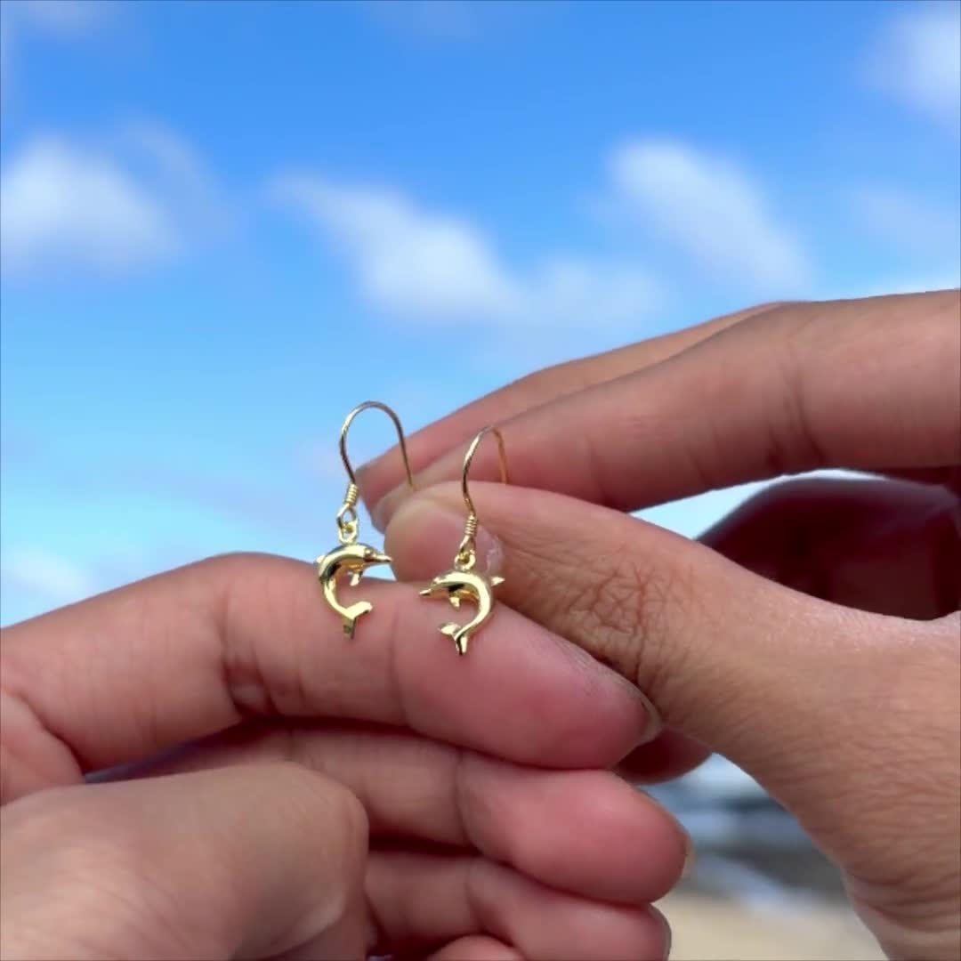 Orecchini Donna In Argento 925 Con Zirconi Cubici A Forma Di Delfino | Gioiello Elegante E Semplice | Regalo Con Bustina