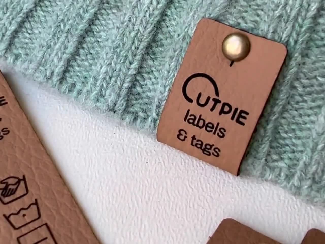 Personalized Faux Leather Tags for Knitted, Handmade or Crochet