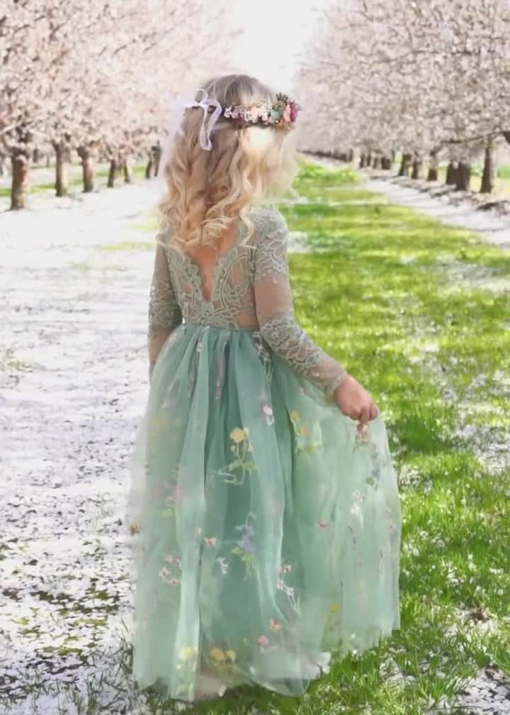 Harper Dress - Cream Tulle Flower Girl Dress - Oui Babe
