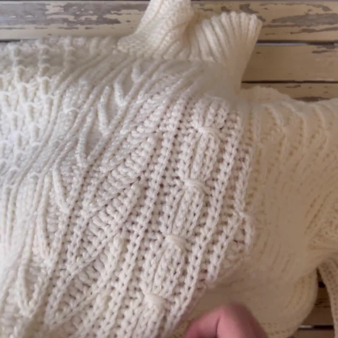 Pane Sweater Crochet Pattern - Electronic Download